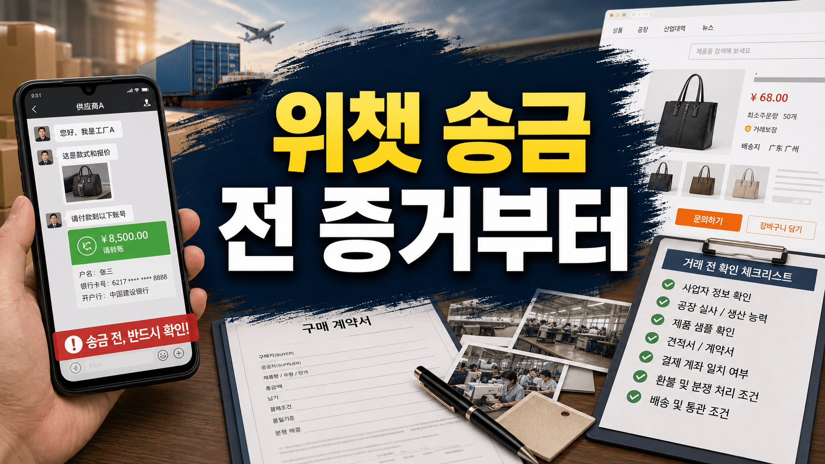 1688 위챗 개인송금 요구를 받았을 때, 입금 전 멈춰야 할 증거