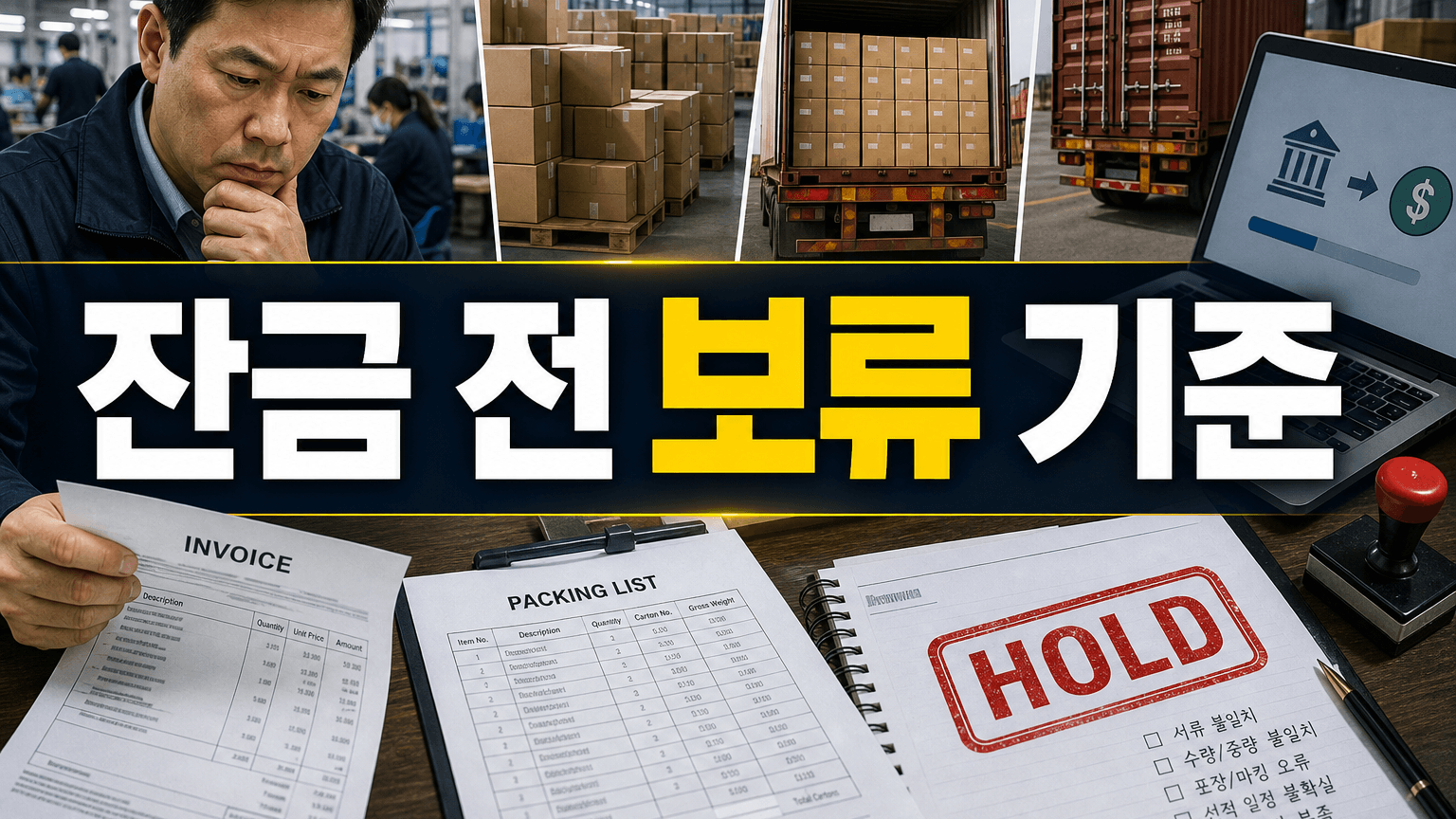 중국 공장 잔금 송금 전, 출고서류가 비면 보류하세요