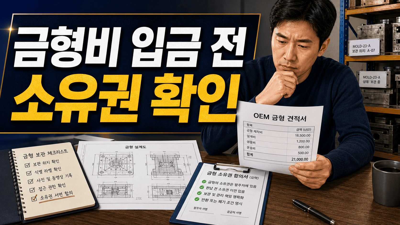 중국 OEM 금형비를 입금하라는 견적을 받았을 때, 소유권과 재사용 조건부터 확인하세요